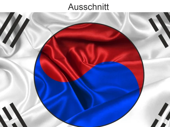 Aufkleber Fahne von Südkorea - Ansicht Ausschnitt