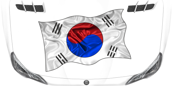Preview: Aufkleber Fahne von Südkorea