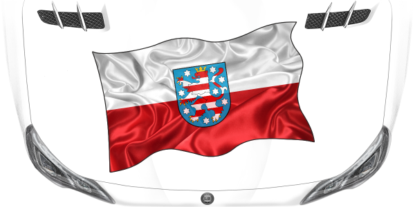 Preview: Aufkleber Fahne von Thüringen Preview: Aufkleber Fahne von Thüringen