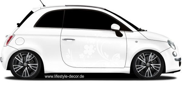Preview: Autoaufkleber Ornament Blumenwind