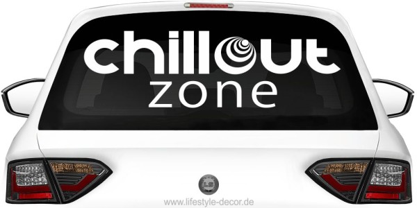 Aufkleber Heckscheibe Chillout Zone
