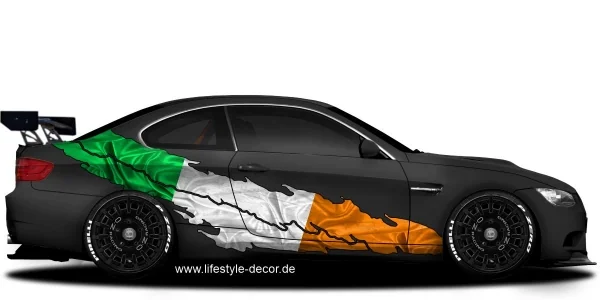 Autoaufkleber Irische Flagge