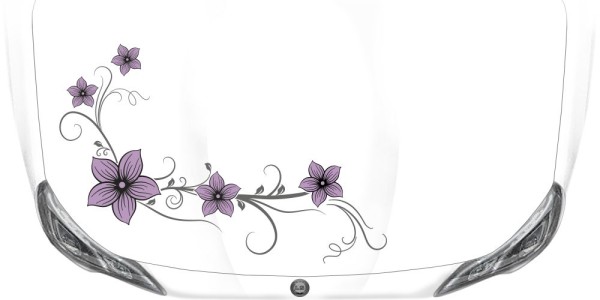 Preview: Bunter Aufkleber Blumenranke