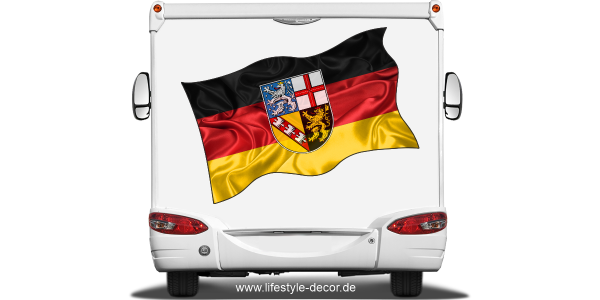 Preview: Aufkleber Fahne vom Saarland Preview: Aufkleber Fahne vom Saarland