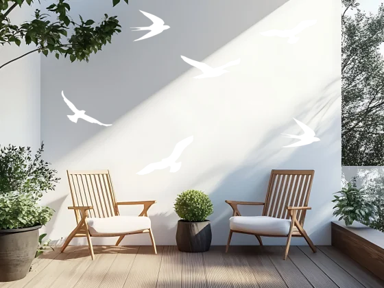 Aufkleber Set Vögel für Außen