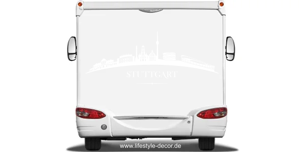 Autoaufkleber Skyline Stuttgart