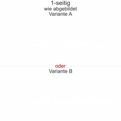 Aufkleber für KFZ Stuttgart - Ansicht Ausrichtung mit Farbauswahl und Variante