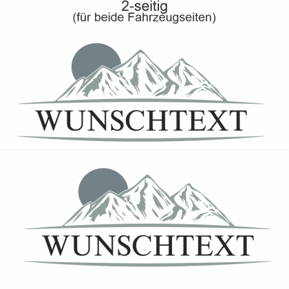 Camper Aufkleber Sonnenaufgang im Gebirge