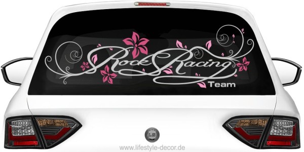 Preview: Bunter Autoaufkleber Team Rock Racing