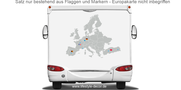 Preview: Aufklebersatz Flaggen von Europa Preview: Aufklebersatz Flaggen von Europa