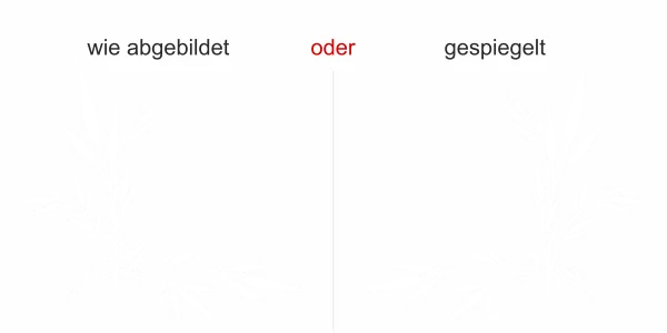 Sticker für Außen Bambusgras - Ansicht Ausrichtung und Farbauswahl