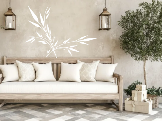 Außenwandtattoo Bambusgras