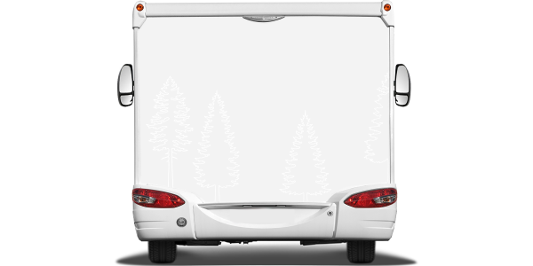 Preview: Auto Aufkleber Bäume Line Art