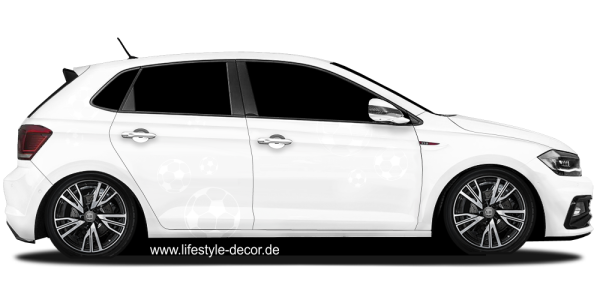 Preview: Auto Aufkleber Fußball Set