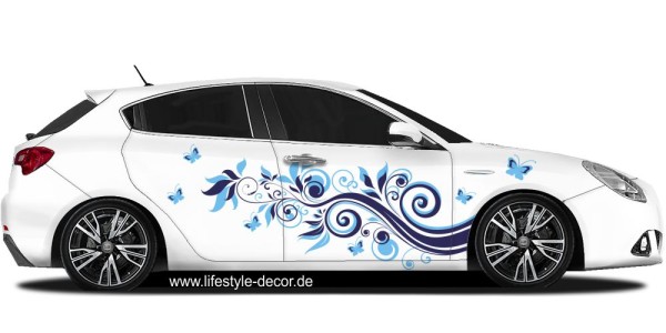 Preview: Autoaufkleber Ornament Frühlingsduft