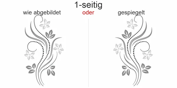Auto Sticker Traumhaftes Blumenornament - Ansicht Ausrichtung