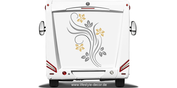 Preview: Auto Sticker Traumhaftes Blumenornament