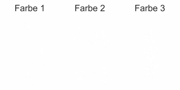 Auto Sticker Traumhaftes Blumenornament - Ansicht Farbauswahl