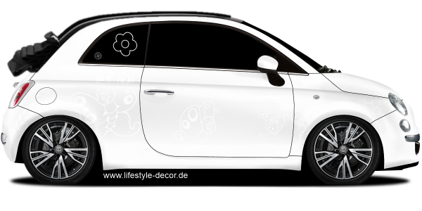 Preview: Auto Tattoo Blumen und Schmetterlinge Preview: Autoaufkleber Blumen und Schmetterlinge