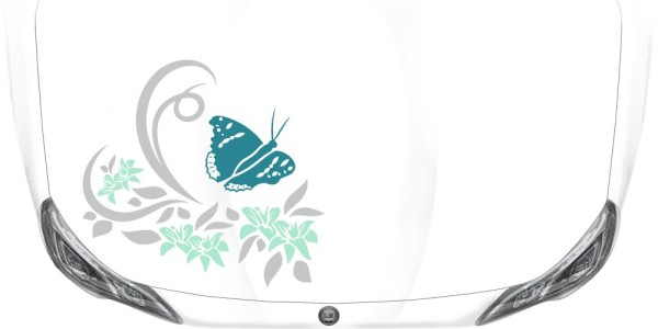 Preview: Buntes Autotattoo Traumfalter