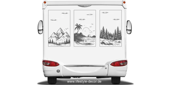 Autoaufkleber Berge und Meer