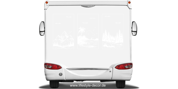 Preview: Autoaufkleber Berge und Meer