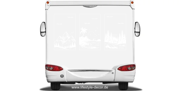 Autoaufkleber Berge und Meer