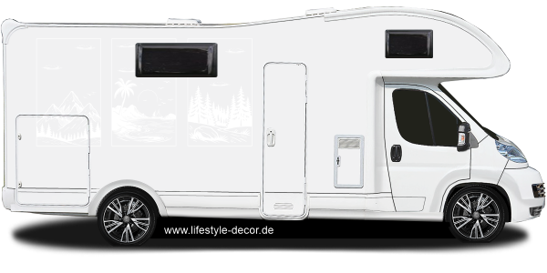 Preview: Autoaufkleber Berge und Meer