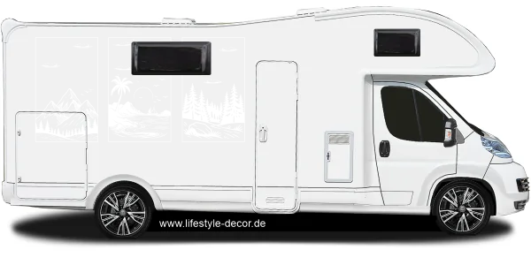 Autoaufkleber Berge und Meer