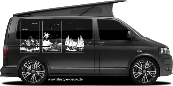 Autoaufkleber Berge und Meer