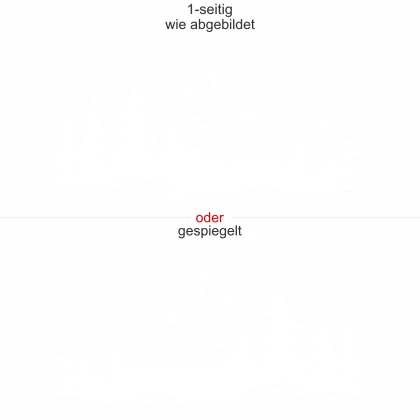 Autoaufkleber Berge & Wald Silhouette - Ansicht Ausrichtung und Farbauswahl