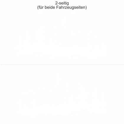 Autoaufkleber Berge & Wald Silhouette - Ansicht zweiseitig und Farbauswahl