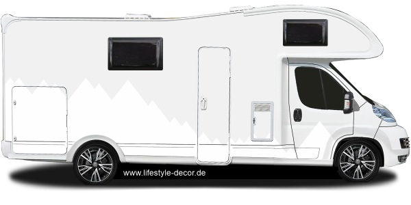 Preview: Autoaufkleber Bergwelten im Facettendesign Preview: Autoaufkleber Bergwelten im Facettendesign