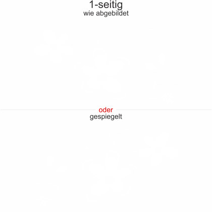 Preview: Autoaufkleber Blumenornament mit Schmetterling Preview: Autoaufkleber mit Blumen Ornament und Schmetterling - Ansicht Ausrichtung und Farbauswahl