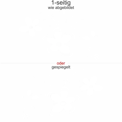 Autoaufkleber mit Blumen Ornament und Schmetterling - Ansicht Ausrichtung und Farbauswahl