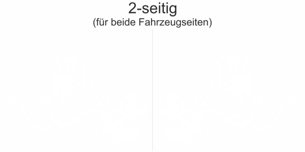 Autoaufkleber Ornament Blumenwind