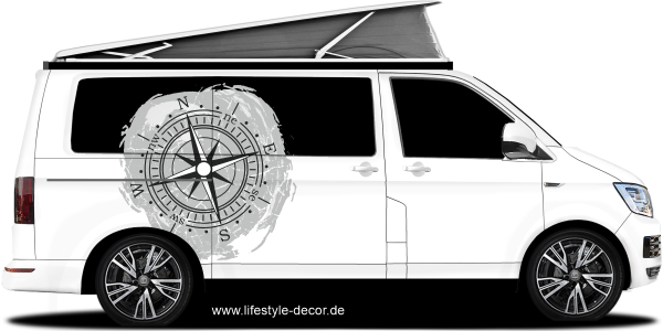 Preview: Autoaufkleber Bunte Kompassrose Preview: Autoaufkleber Bunte Kompassrose