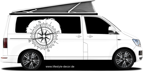 Preview: Autoaufkleber Bunte Kompassrose Preview: Autoaufkleber Bunte Kompassrose