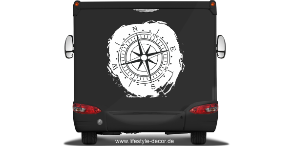 Preview: Autoaufkleber Bunte Kompassrose Preview: Autoaufkleber Bunte Kompassrose