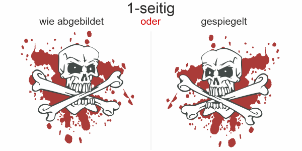 Preview: Autoaufkleber Bunter Totenkopf