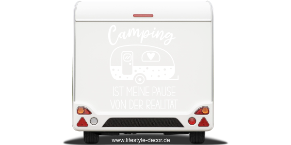 Preview: Autoaufkleber Camping ist Preview: Autoaufkleber Camping ist