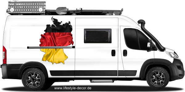 Preview: Autoaufkleber Fahne von Deutschland als Silhouette Preview: Autoaufkleber Fahne von Deutschland als Silhouette