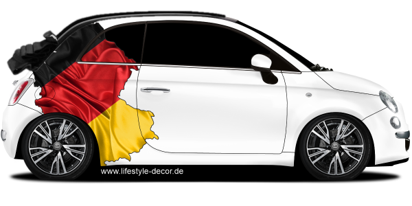 Preview: Autoaufkleber Fahne von Deutschland als Silhouette Preview: Autoaufkleber Fahne von Deutschland als Silhouette
