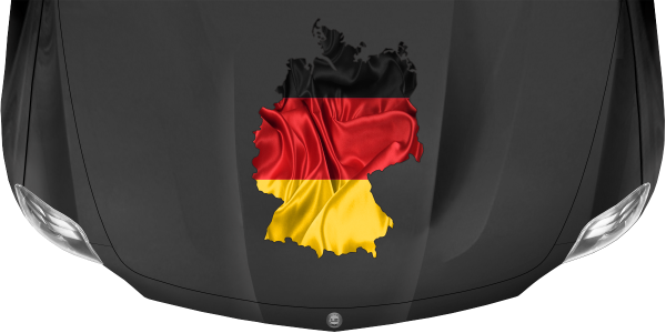 Preview: Autoaufkleber Fahne von Deutschland als Silhouette Preview: Autoaufkleber Fahne von Deutschland als Silhouette
