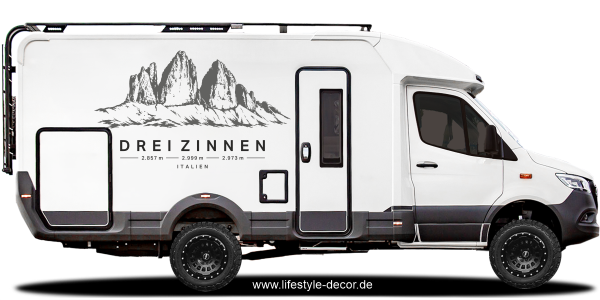 Autoaufkleber Drei Zinnen