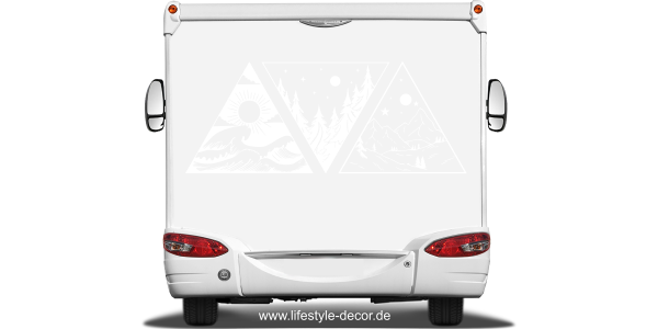 Preview: Autoaufkleber Dreiecke Berge Wald & Meer