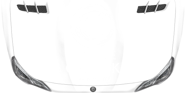 Preview: Autoaufkleber Eigene Grafik einfarbig - Ansicht Farbauswahl auf heller Motorhaube
