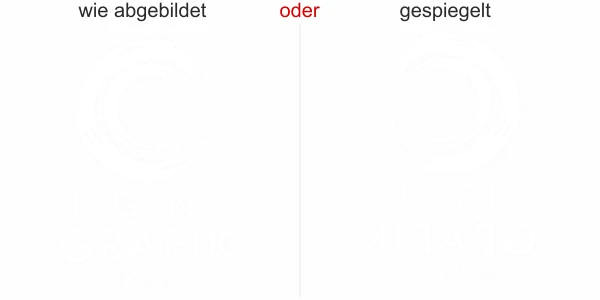 Autoaufkleber Eigene Grafik einfarbig - Ansicht Ausrichtung