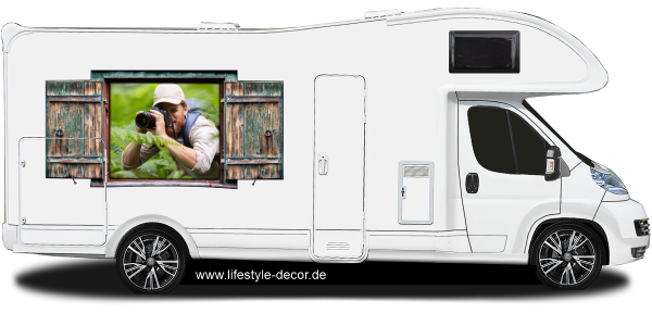 Preview: Autoaufkleber Eigenes Foto mit Fensterklappladen Preview: Autoaufkleber Eigenes Foto mit Fensterklappladen