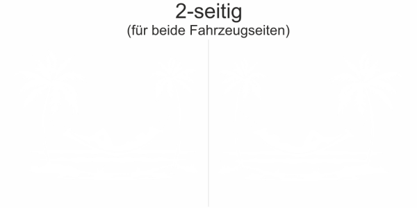 Autoaufkleber Entspannung unter Palmen